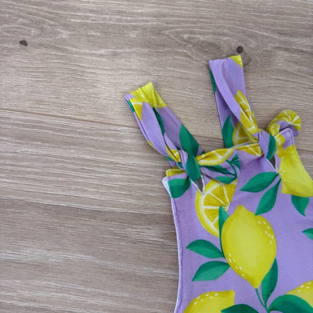 Little Sleepies Lavender Citrus Custom Bamboo Shortalls Overalls
